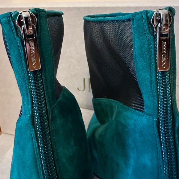 Jimmy choo Sioux 100 mesh-paneled leather ankle boots - Picture 6 of 12